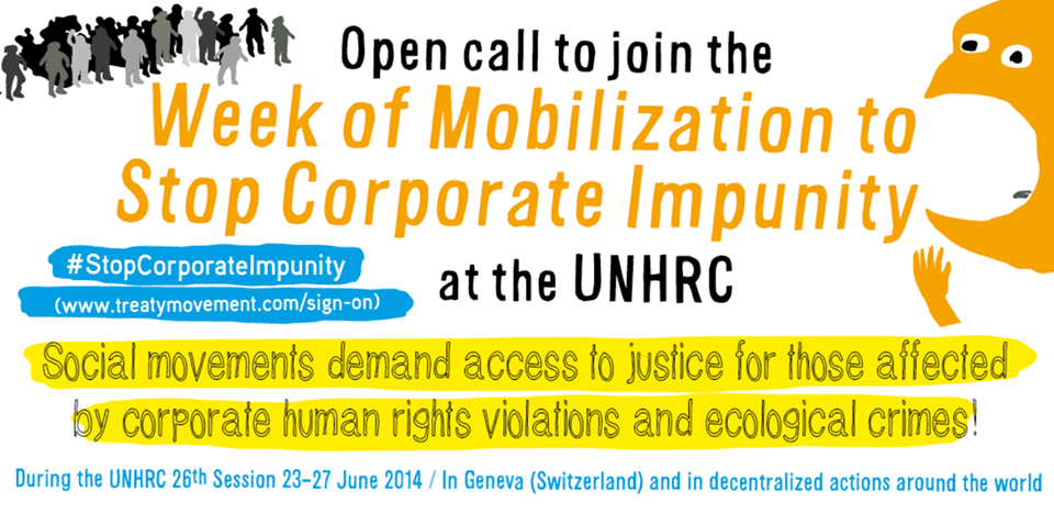 Joint Statement: Call for an international legally binding instrument on human rights and TNCs