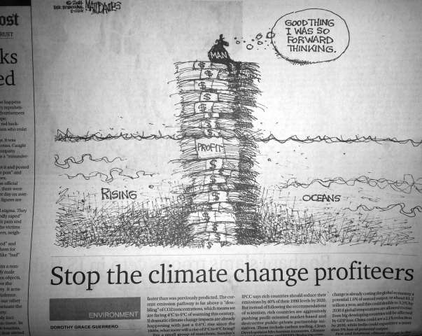 Stop the climate change profiteers