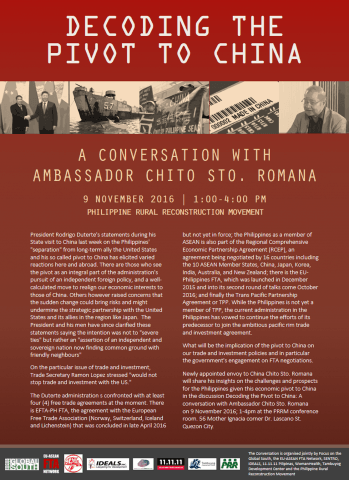 Decoding the Pivot to China: A conversation with Ambassador Chito Sto. Romana