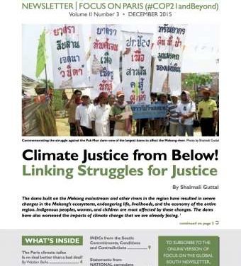 Climate Justice from Below – Newsletter Volume 2 Number 3, December 2015