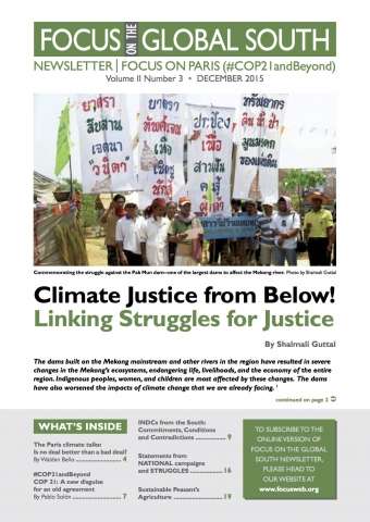 Climate Justice from Below – Newsletter Volume 2 Number 3, December 2015