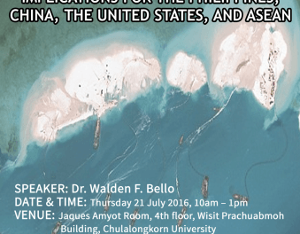 EVENT: The Hague Tribunal Judgement on Conflicting Claims in the South China Sea: Implications for the Philippines, China, the United States, and ASEAN