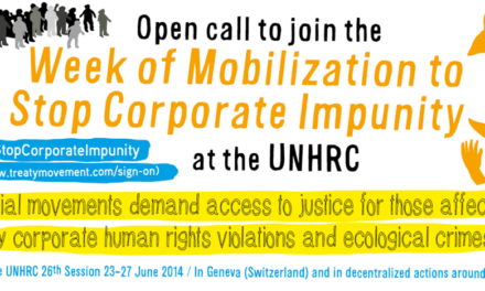 Joint Statement: Call for an international legally binding instrument on human rights and TNCs