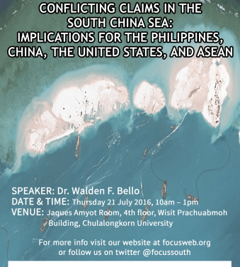 [Event Invitation] The Hague Tribunal Judgment on Conflicting Claims in the South China Sea: Implications for the Philippines, China, the United States, and ASEAN
