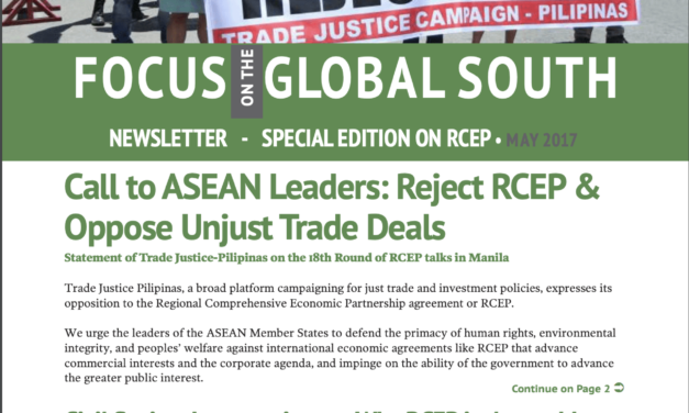 Focus on the Global South Newsletter Special Edition on the RCEP
