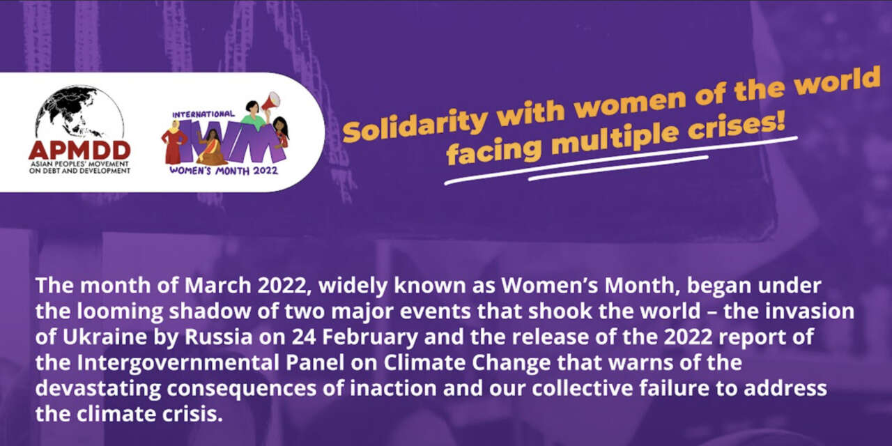 Statement: Solidarity with women of the world facing multiple crises!