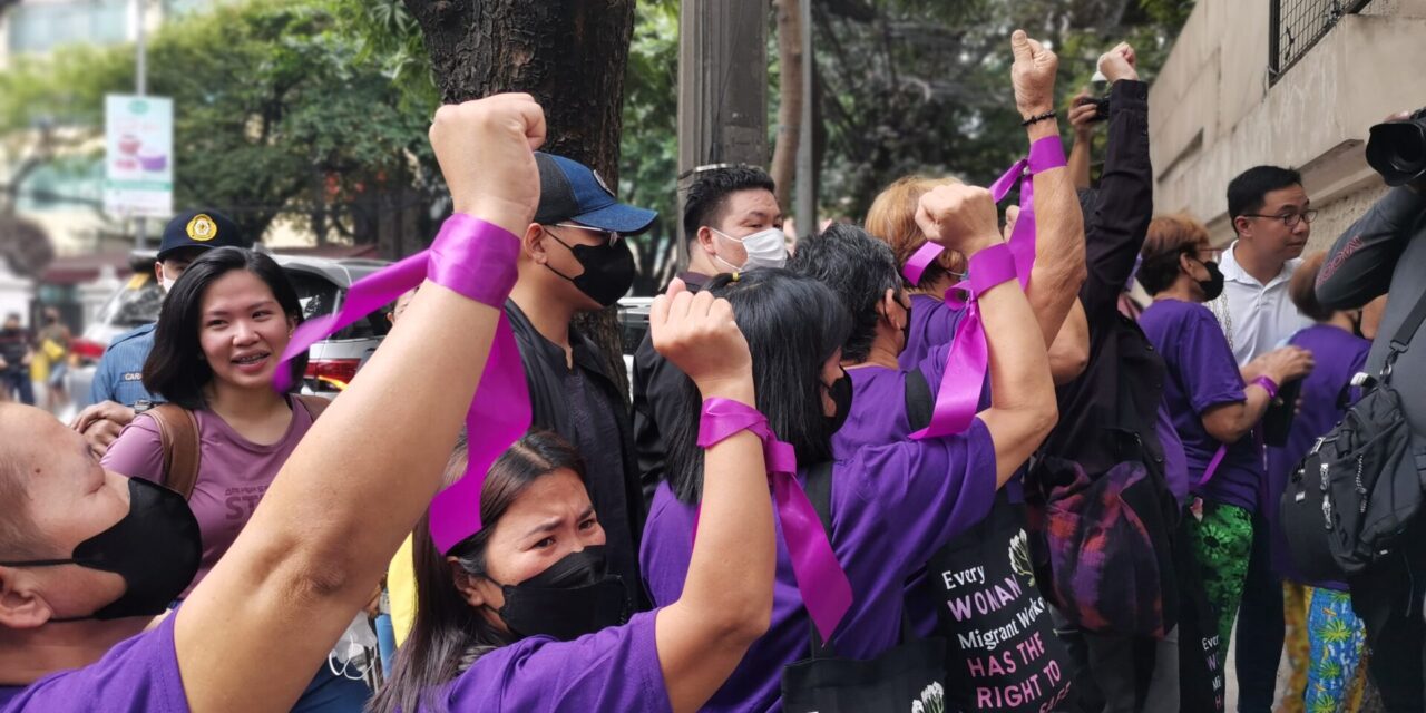 Unjustly accused women farmers surrender to DOJ to expose injustices to land rights defenders