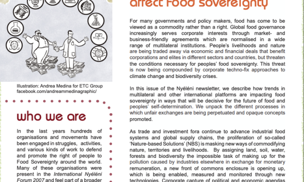 Nyéléni Newsletter no 54: How multilateral and other international platforms affect food sovereignty