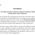 Forum for Trade Justice Press Release: The UK-India CETA: For Illusory Gains in Exports, India loses Massive Policy Space to Protect its Health, Data, and Livelihoods